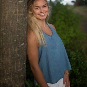 Denim tank top (WORN ONCE)